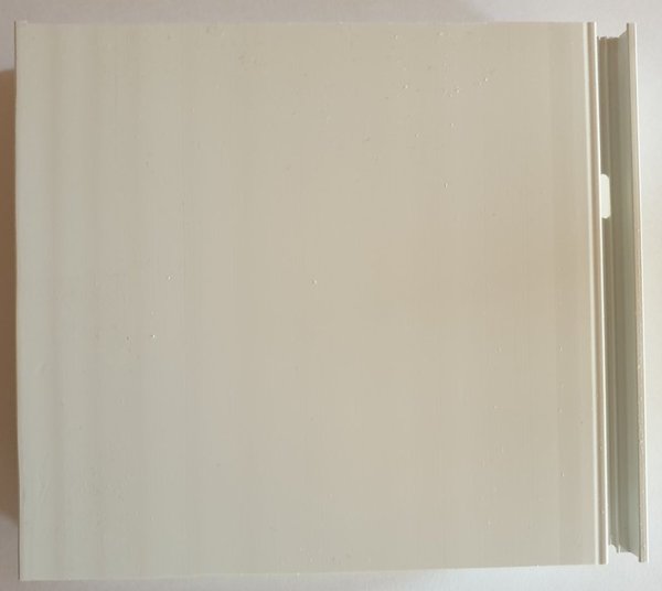PVC Rollladenkastendeckel weiß, Länge 1 m, verschiedene Breiten, Meterware